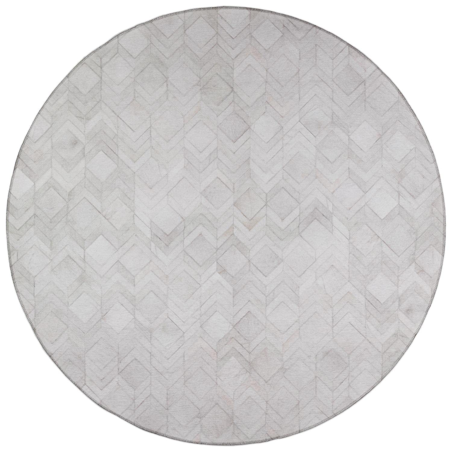 Dalyn Rugs Durango Patchwork Faux Cowhide Ss5 Linen 8' X 8 Rug'
