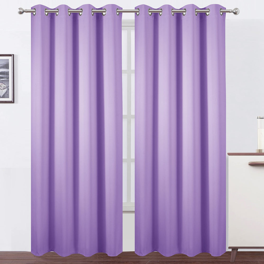 Lemomo Blackout Curtains 66 X 84 Inch/Lavender Curtains Set Of 2 Panels/Thermal Insulated Room Darkening Bedroom Curtains