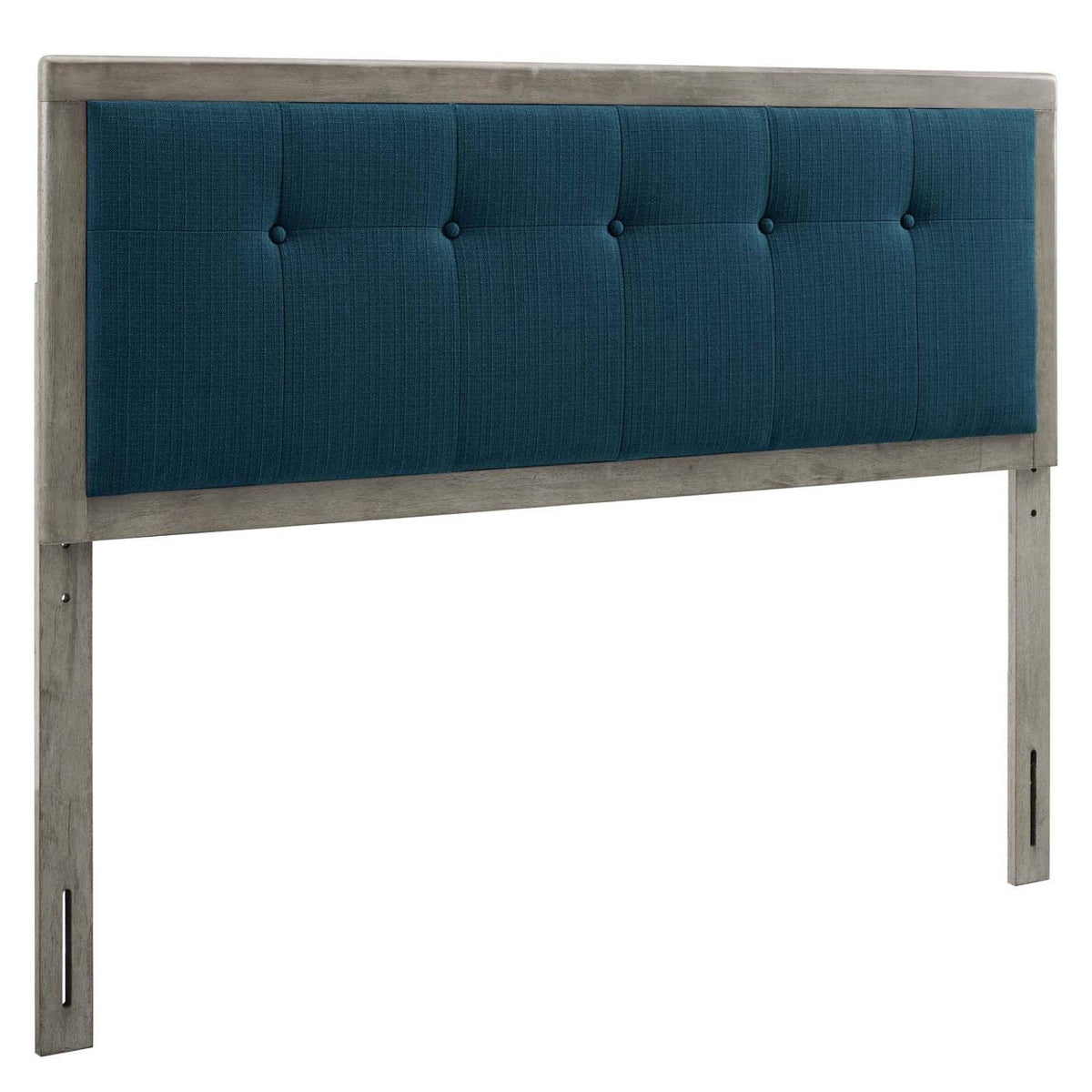 Modway Draper Tufted Full Fabric And Wood Headboard In Gray Azure