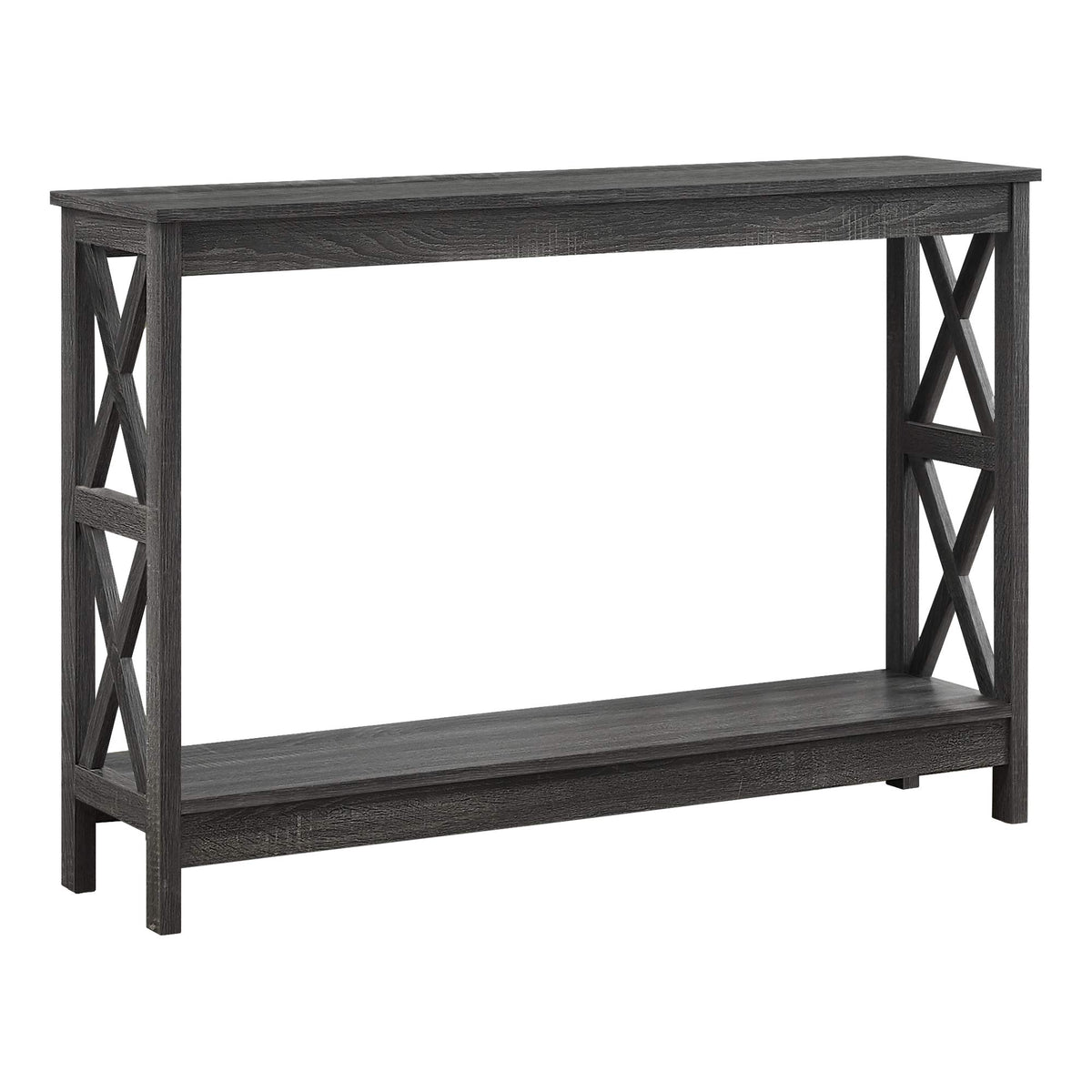 HomeRoots Particle Board,Laminate Rectangular Grey Hall Console Accent Table