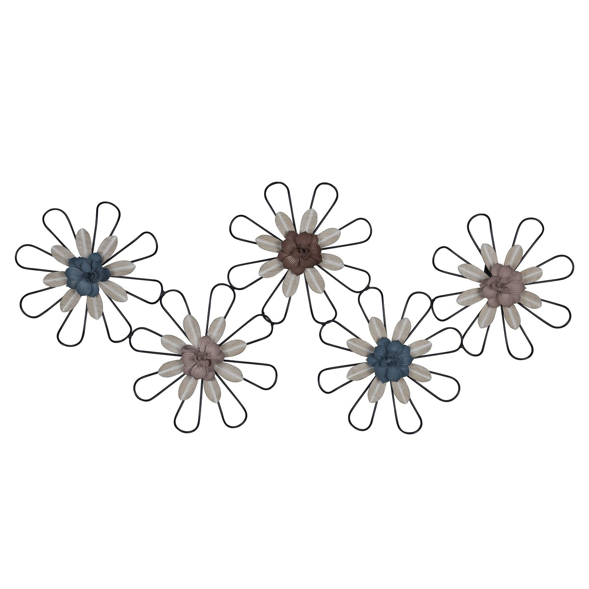 HomeRoots Multi 80% Iron 20% Metal Wire Metal Floral Wall Décor