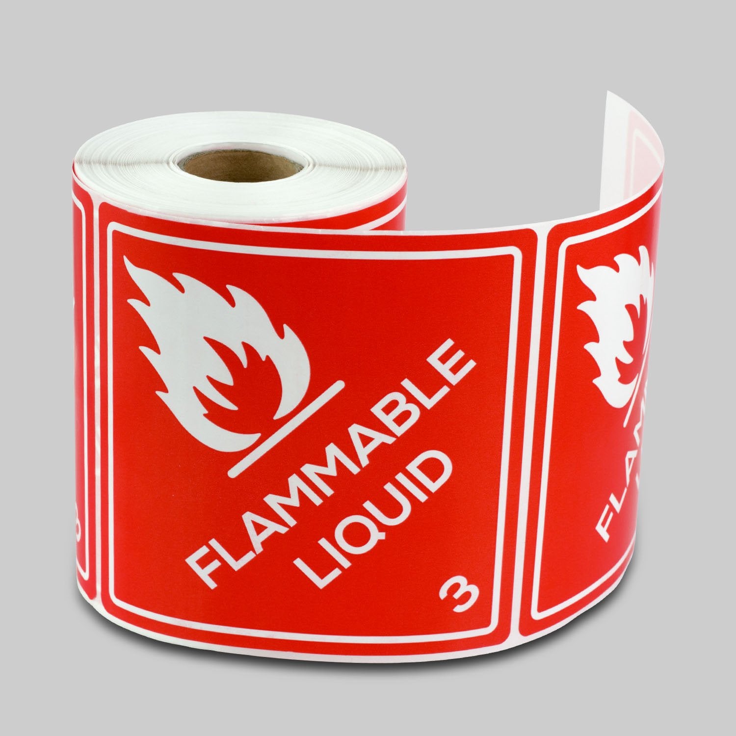Class 3 Flammable Liquid Placard - 4 X 4 Inch Self Adhesive Flammable Liquid 3 Caution Warning Labels For Shipping And Store Haz