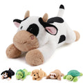 Gnomantic Cow Weighted Stuffed Animals - 12 Inch 1.0 Pounds Weighted Plushies Cow Stuffed Animals - Small Stuffed Cow Weighted P