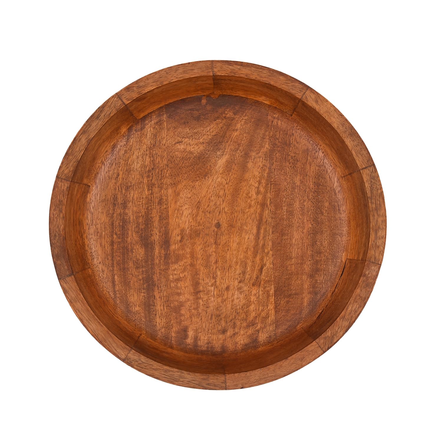 Edhas Mango Wood Decorative Round Carved Bowl For Decoration, Centerpiece Bowl For Table (10' X 10' X 2.5')