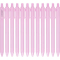 U-Right 12 Pcs Gel Ink Pens Black Ink 0.5 Mm Fine Point Smooth Writing Cute Pens For Office School (Light Pink)
