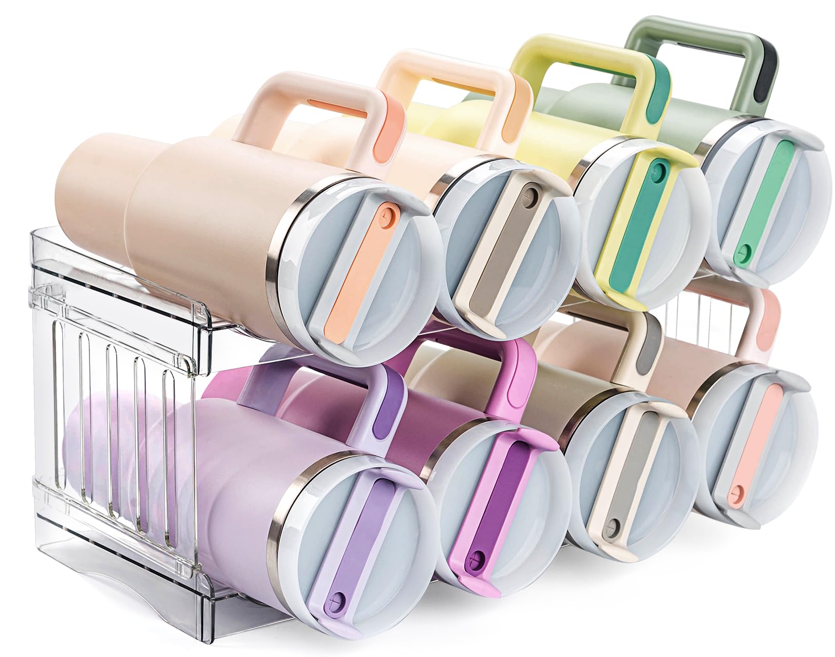 Large Tumbler Organizer For 8 Stanley Cup, Kitchen Organizers And Storage For Stanley Cup Accessories, Stackable Water Bottle Or