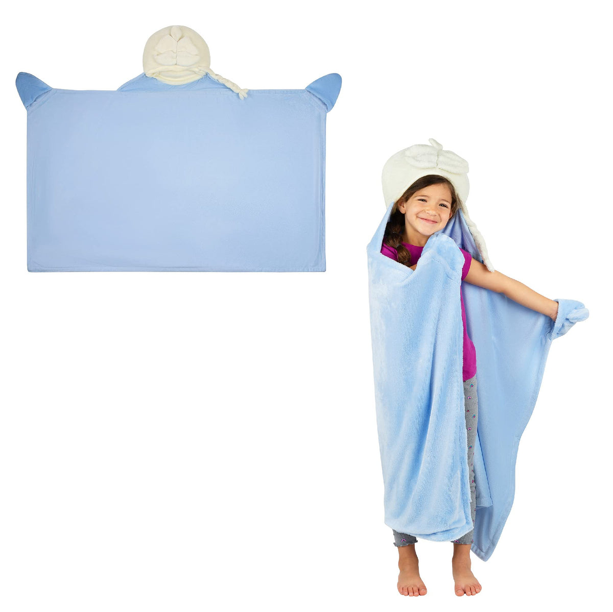 Franco Kids Bedding Super Soft And Cozy Wearable Hooded Throw, 30 In X 50 In, Disney Frozen 2