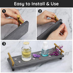 Segbeauty Instant Dry Sink Caddy, Water Absorbing Stone Drying Tray For Kitchen Counter, Quick Dry Diatomaceous Tray Countertop
