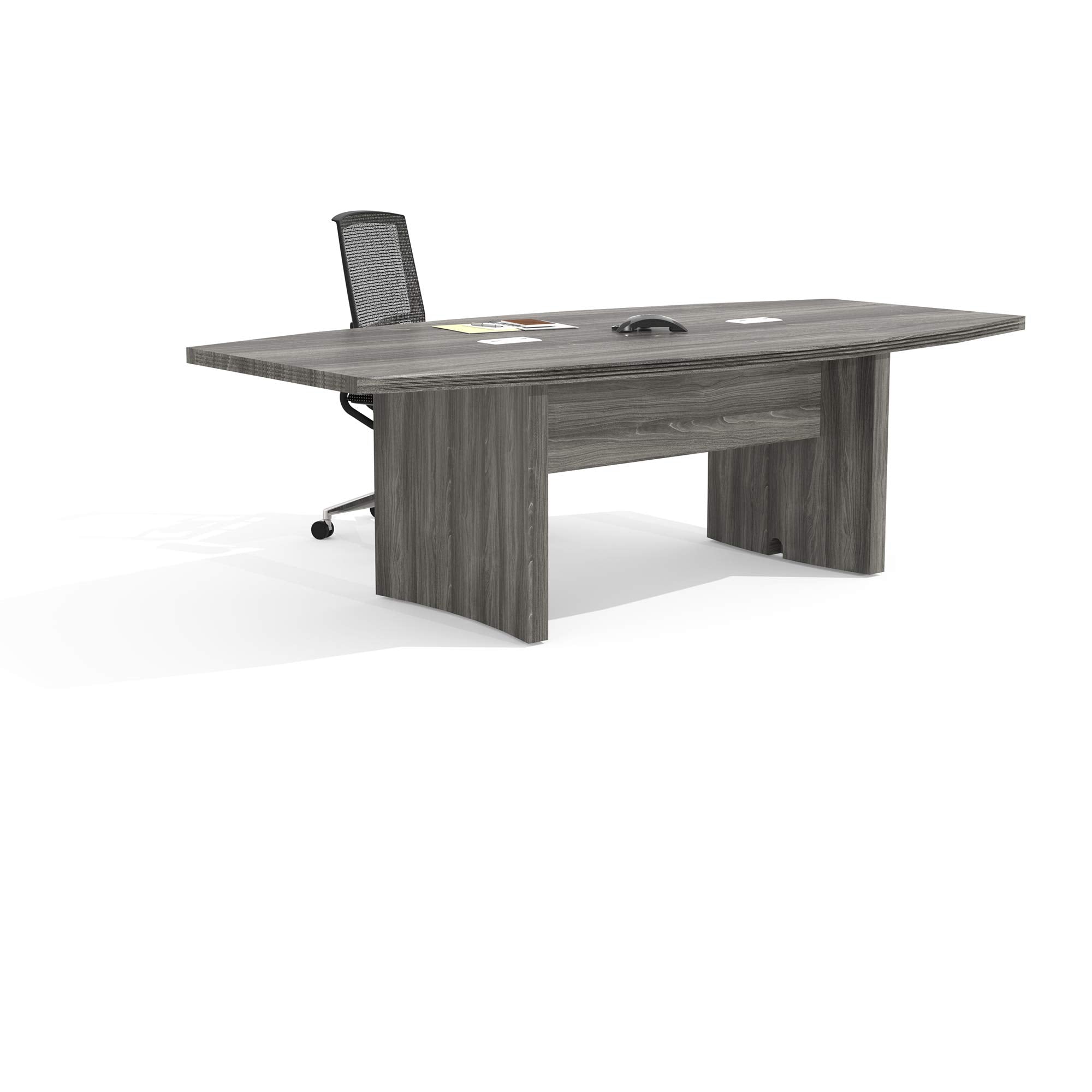 Mayline ACTB8LGS Aberdeen Conference Table, 8', Gray Steel Laminate