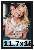 11.7x16.5 Frame Black Picture A3 Frame - Complete Modern Photo Frame Includes UV Acrylic Shatter Guard Front, Acid Free Foam Bac