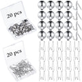 Ripeng 40 Pcs Cubicle Hooks For Fabric Wall, Cubicle Picture Hangers Clips, Fabric Panel Wall Push Pin Hooks For 20 Lbs Office K