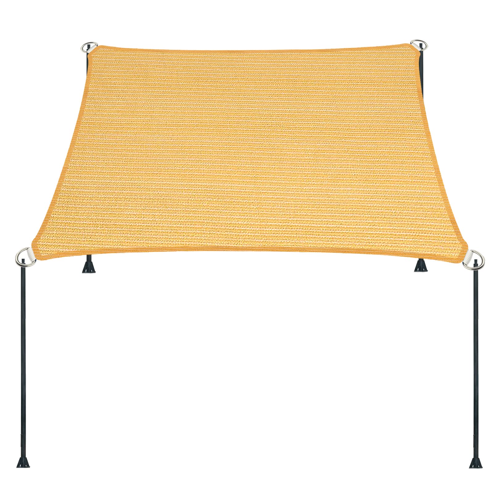 10' X 20' Yellow Straight Edge Sun Shade Sail, Rectangle Awning Outdoor Shade Cloth Pergola Cover Uv Block Fabric- Customized