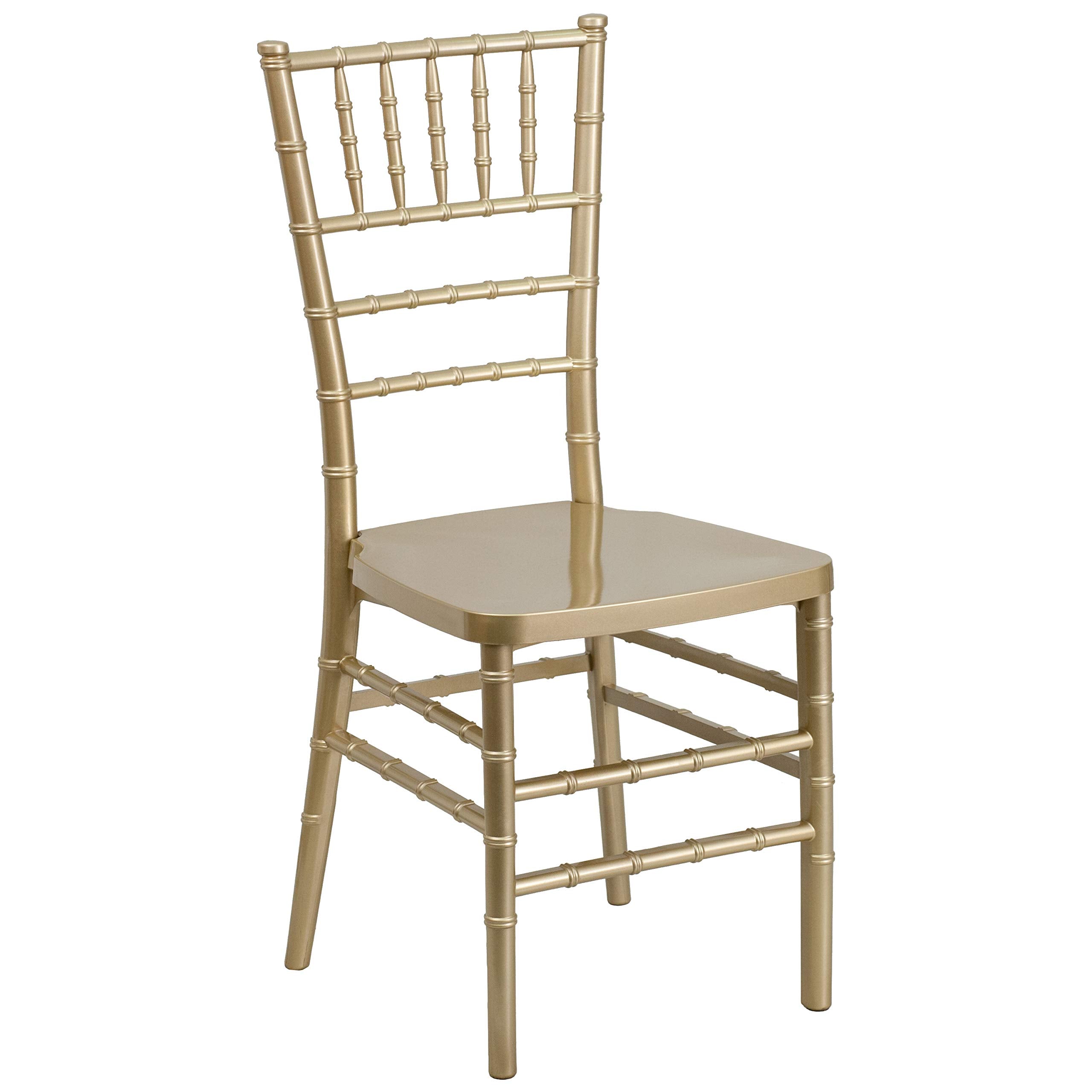 Flash Furniture Hercules Premium Series Chiavari Chair for Formal Events and Banquets, Commercial/Residential All-Occasion Event Chair, Gold
