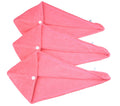 HOPESHINE Womens Soft Shower Hair Towel Twist Hair Turban Wrap Drying Cap Great Gift for Women (Rose Red 3-Pack)