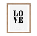 Poster Master Typography Poster - Dictionary Print - Definition of Love, Modern, Inspiring, Motivational - Gift for Family, Love