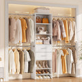 Walkin Closet System, Wall Mounted Garment Rack, Closet Shelving White