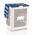 Collapsible Laundry Basket with Wheels and Handle, 45L