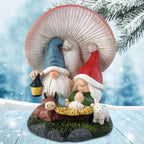 Hodao Christmas Decoration Indoor Home Decor-3.2'L 3.2'W 4.3'H Gnome Nativity Sets-Nativity Scene Xmas Holiday Decor For Tabl