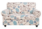 Searchi Stretch Sofa Cover Printed Couch Cover, Floral Pattern 3 Pieces Loveseat Slipcover With 2 Separate Cushion Cover, Washable Furniture Protector For Living Room(Loveseat, Ball Flower)