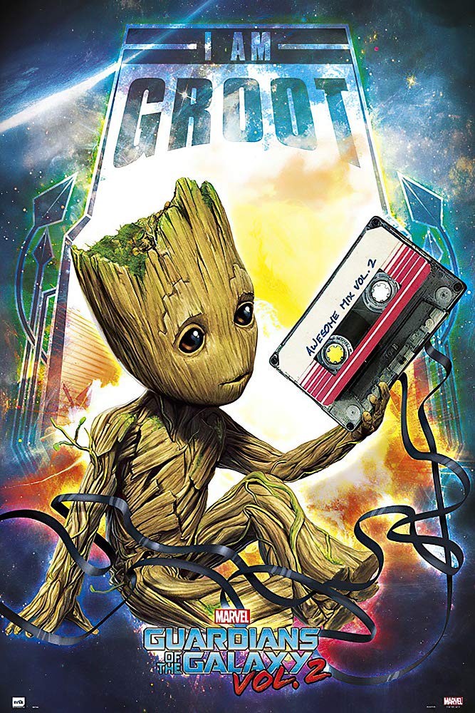 POSTER STOP ONLINE Guardians of The Galaxy Vol. 2 - Movie Poster/Print (I AM Groot - Baby Groot with Mixtape Vol. 2) (Size 24 x 