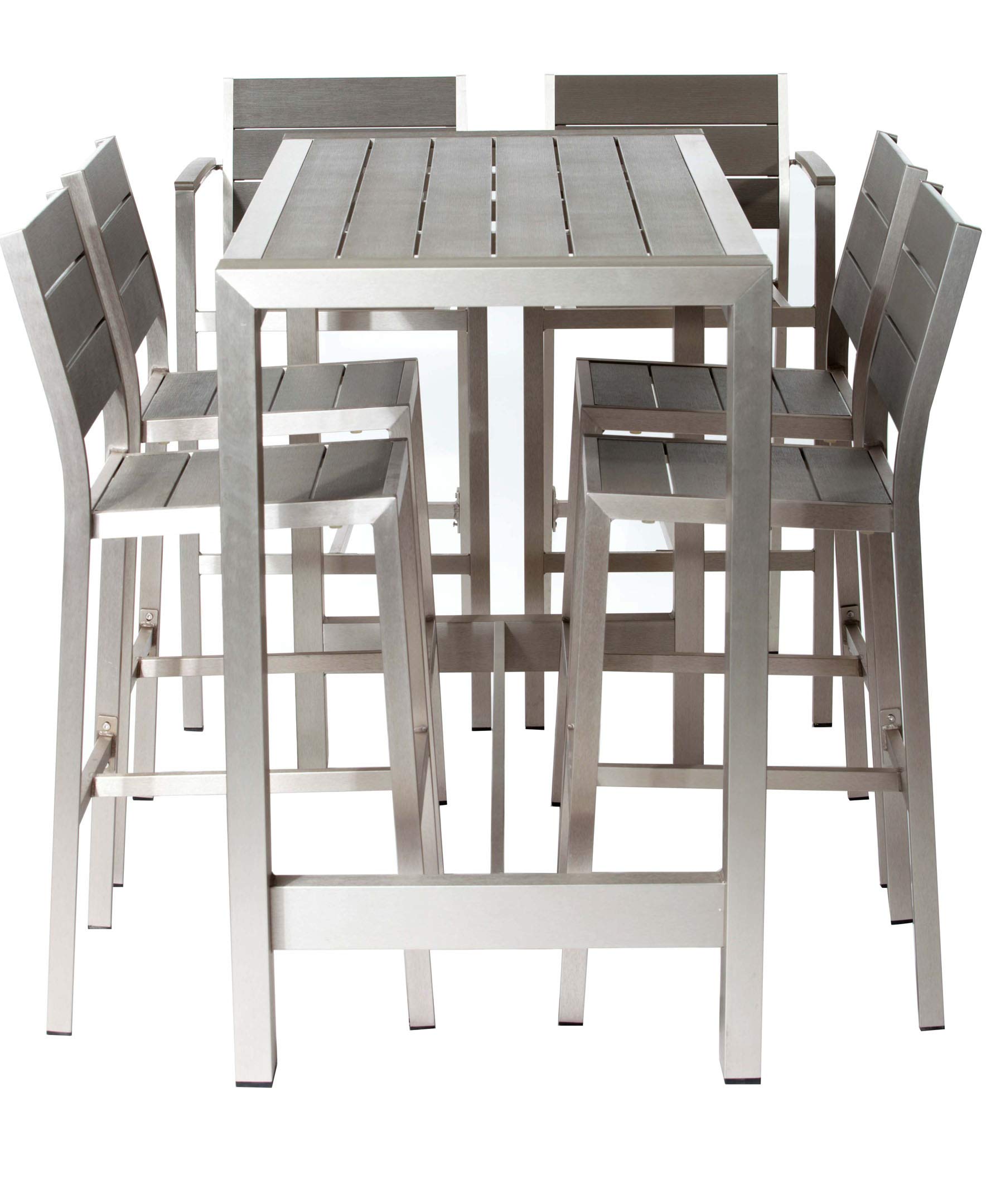 Pangea Home Betty-7Pc Gray Betty 7 Piece Bar Set