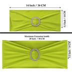 Mds Pack Of 50 Spandex Chair Sashes Bow Sash Elastic Chair Bands Ties With Buckle For Wedding And Events Decoration Spandex Slider Sashes Bow - Apple Green