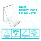 Boloyo Acrylic Book Stand Without Ledge ,6 Inch 6Pc Clear Acrylic Display Easel Transparent Display Stand Holder Tablet Holder F