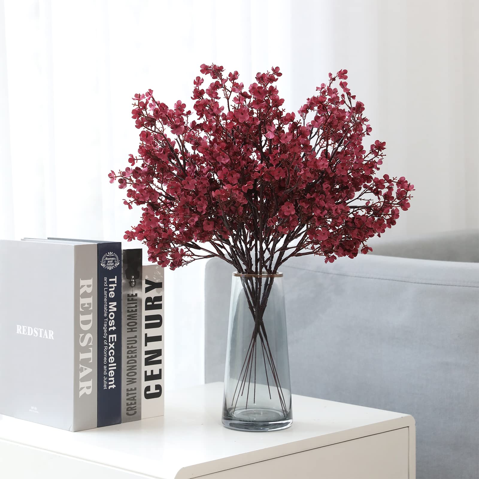 Hananona 10 Pcs Babys Breath Artificial Gypsophila Flowers Halloween Fake Silk Flowers For Home Decor Floral Arrangement Table C
