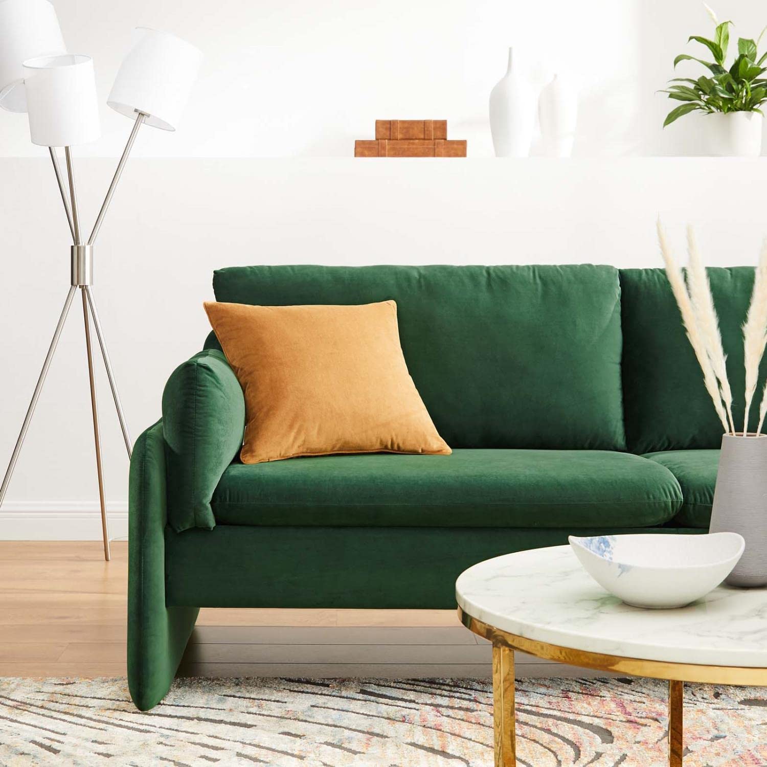 Modway Indicate Performance Velvet, Sofa, Emerald
