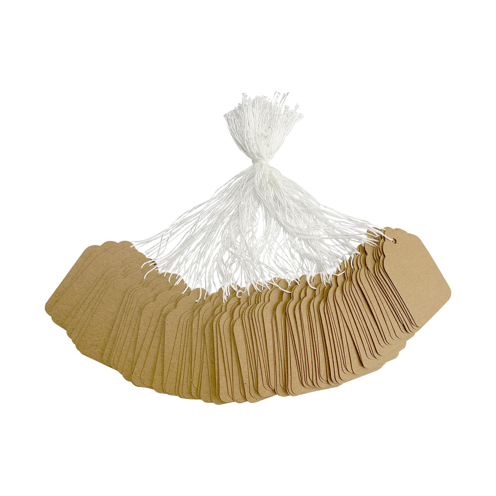 500Pcs Kraft Price Tags With String, Paper Hang Tags Writable Tags, Display Labels Marking Strung Tags For Holiday Arts Crafts 1