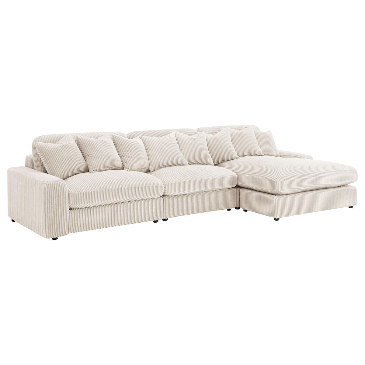 Coaster Home Furnishings Blaine Upholstered Reversible Sectional Sofa Sand