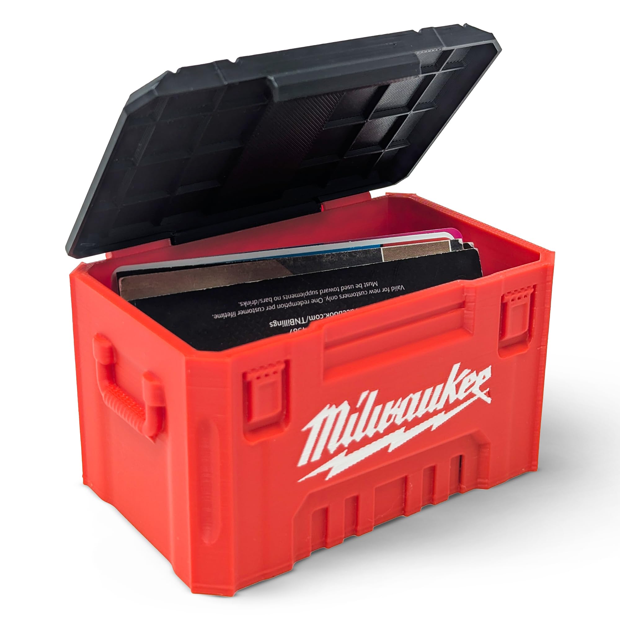 Head Concepts Tool Box Business Card Holder For Milwaukee Tools Enthusiasts - Durable Packout Design For Office And Workshop Org
