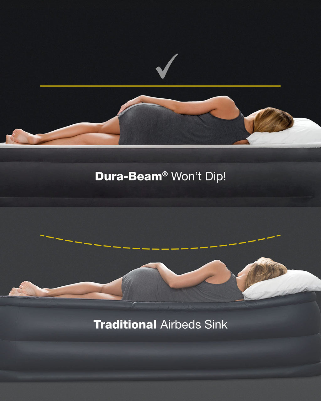 Intex Dura-Beam Plus 64157E Air Mattress Twin Size Multi Color PVC Built-in USB Pump 14in Height