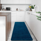 Softlife Washable Runner Rug For Bedroom Living Room Rug, 2X6 Navy Blue Soft Fluffy Hallway Runner Rug, Non-Slip Indoor Carpet F