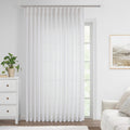 Vision Home White Pinch Pleated Semi Sheer Curtains Textured Light Filtering Window Curtains 90 Inch For Living Room Bedroom Pat