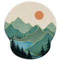 Limkrian Ergonomic Mouse Pad With Wrist Rest, Sunrise Mountain Mouse Pad Gaming Mousepad With Non-Slip Pain Relief Pu Base, Funn