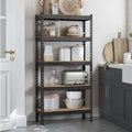 Homifly 5 Tier Boltless Rack For Storage/60X24X12 Inch Adjustable Metal Shelf/Multipurpose Shelves With Wooden Plank/Industrial 