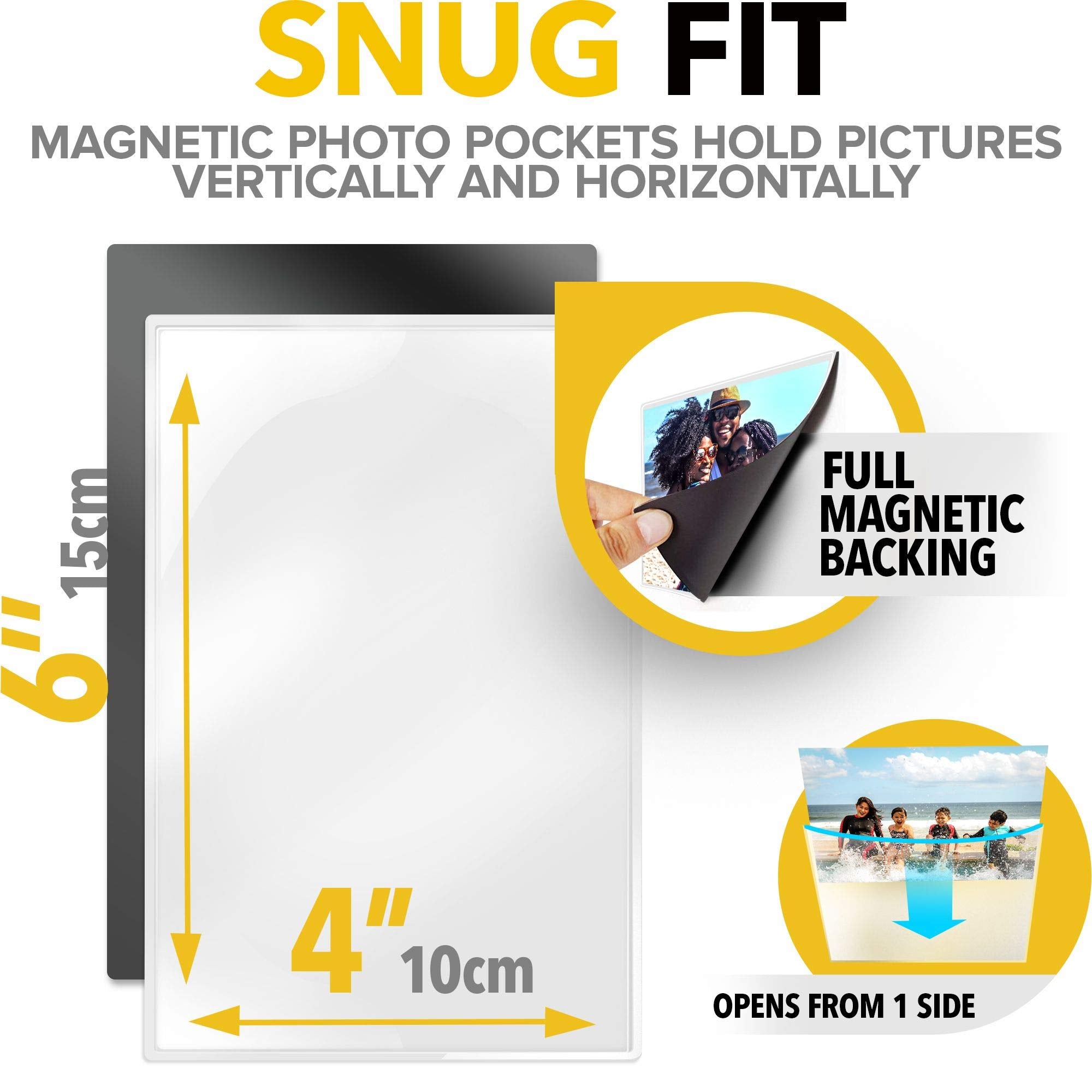 Magnetic Picture Frames - 4X6 12 Pcs, Picture Magnets For Refrigerator - Magnetic Picture Frame Set - Magnet Photo Frames For Fr