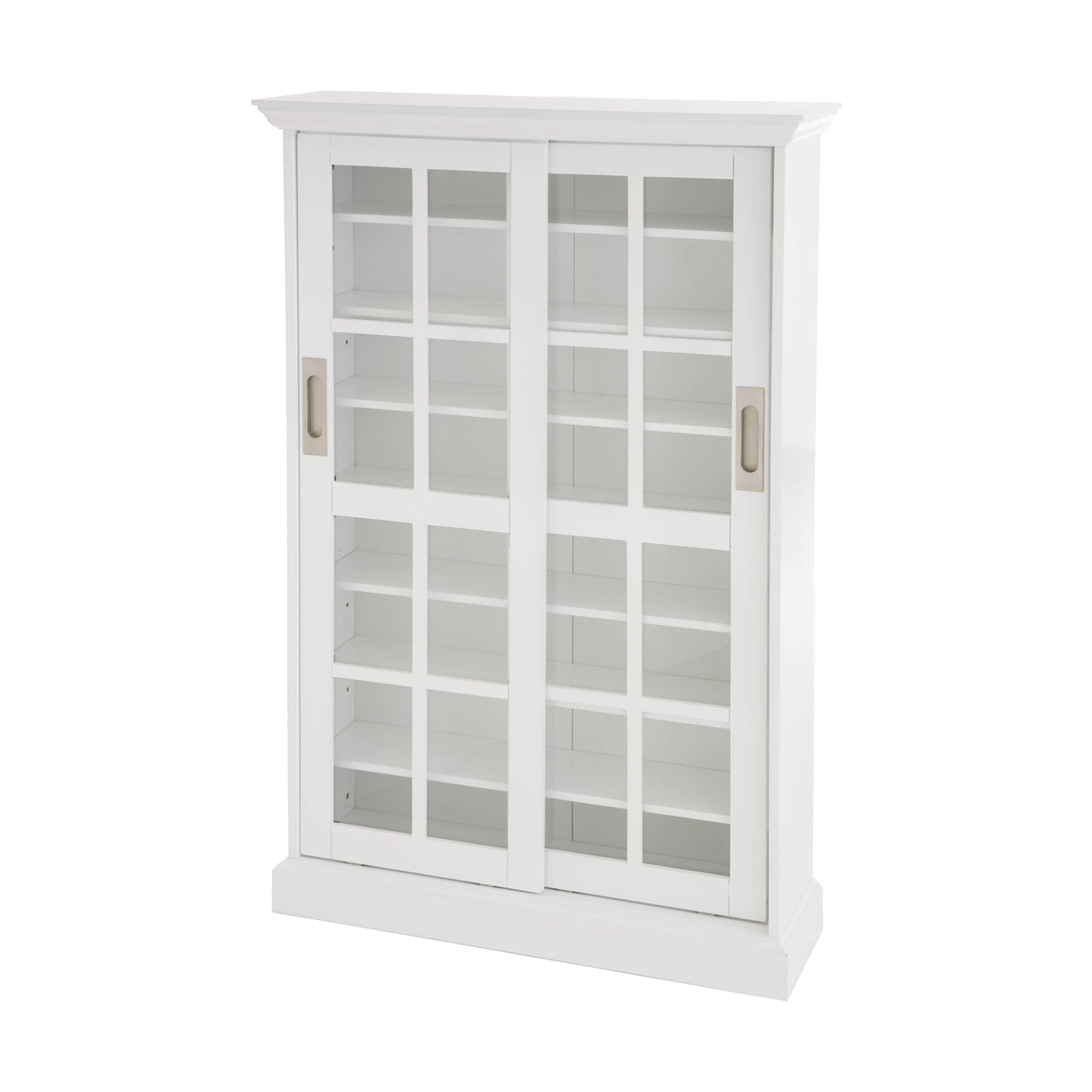 Furniture HotSpot Sliding Door Media Cabinet  White