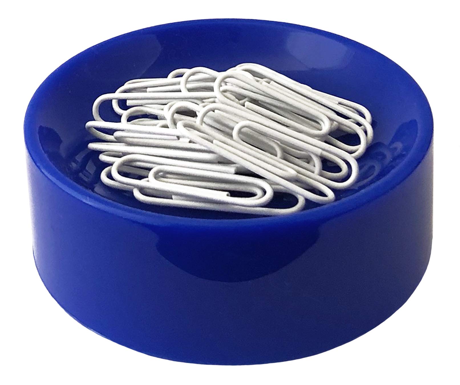 Blue Feather Products Clipwell Magnetic Paper Clip Holder - Easy Toss & Pick-Up - Holds Various Metal Parts - Powerful Sweep-Up