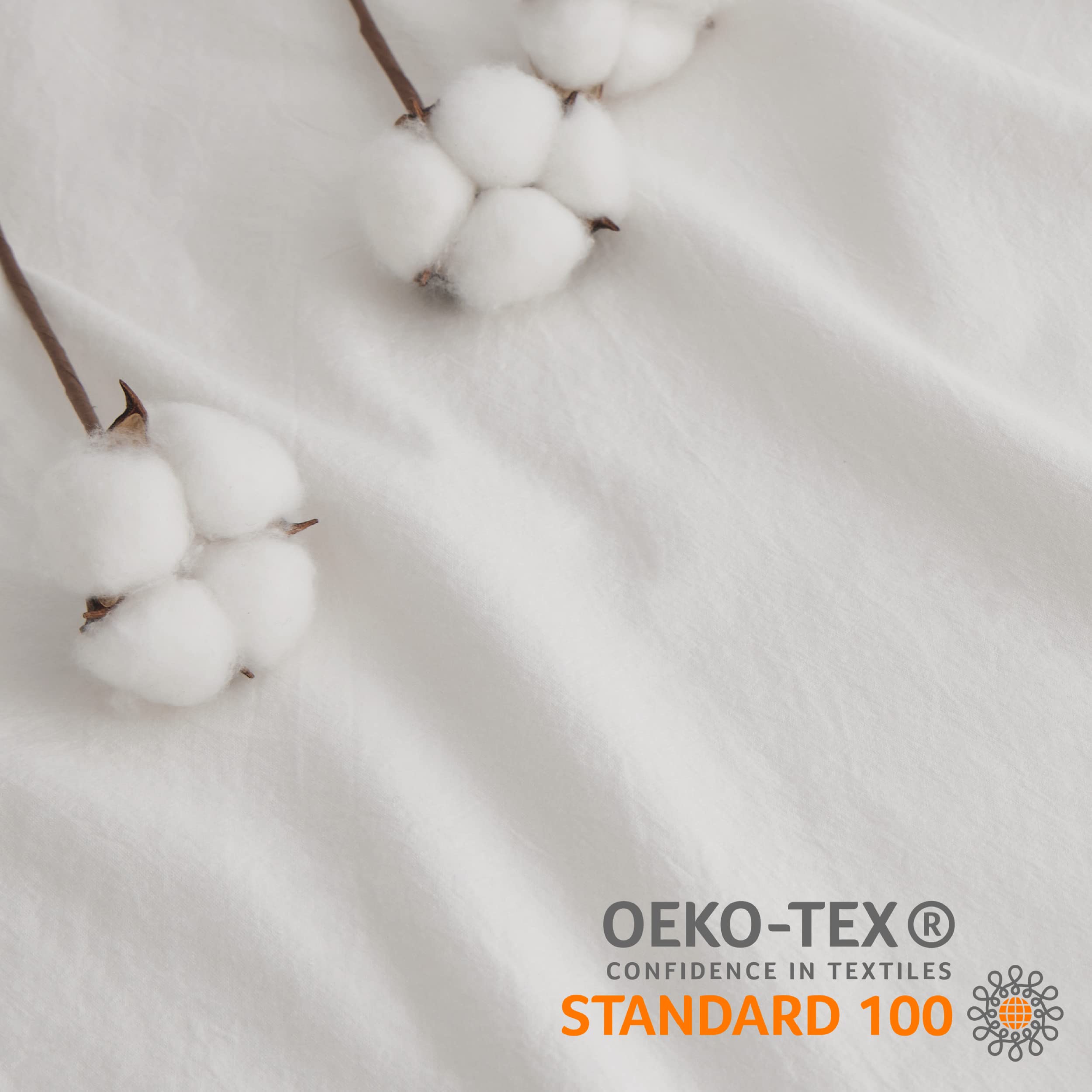 Bedsure 100% Washed Cotton Duvet Cover King Size - Warm Sand Minimalist Duvet Cover Linen Like - 3 Pieces Gentlesoft™ Plain Simple Cotton Bedding Set With 2 Pillow Shams (Warm Sand, King, 104'X90')