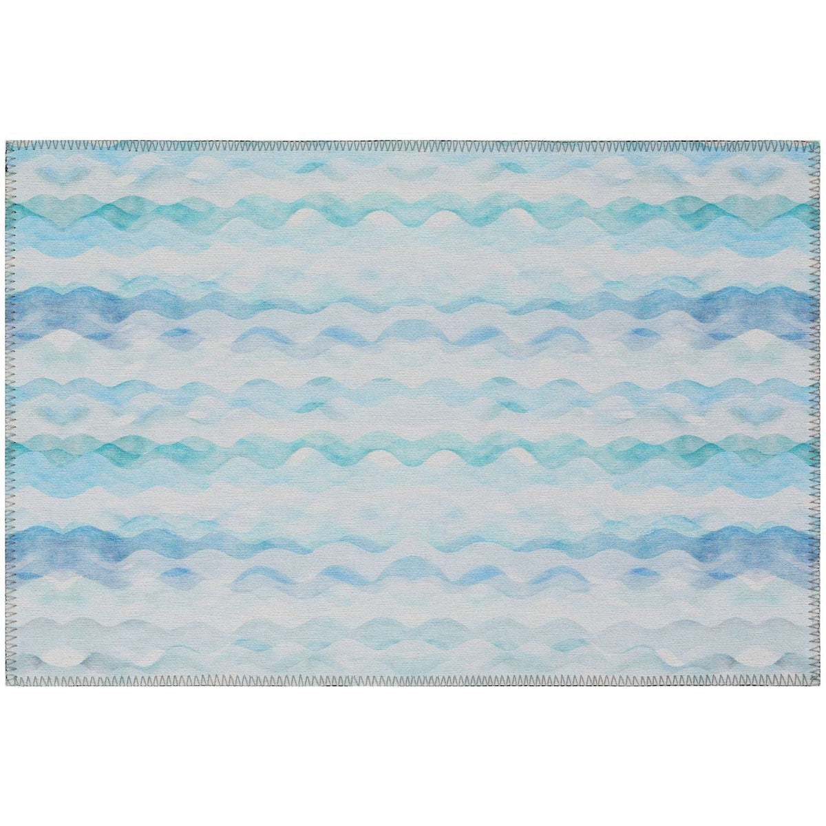 Seabreeze Sz16 Blue Coastal Rug Rectangle 9' X 12'