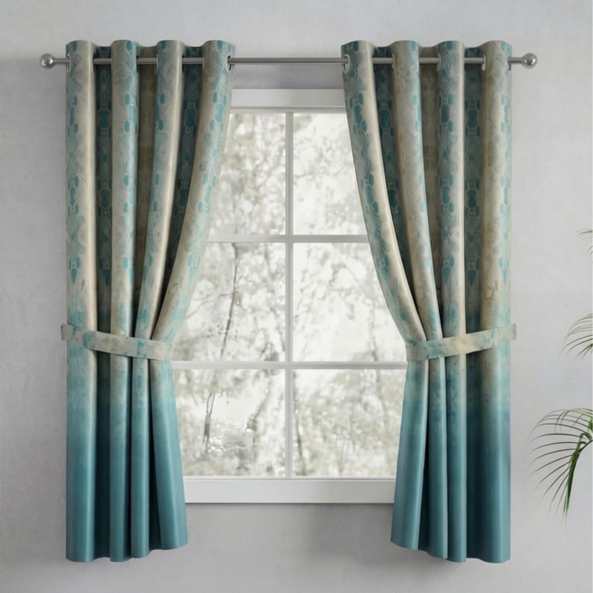 Haus and Kinder Blackout Curtains 5 feet for Window, Pack of 2 Blackout Curtains for Window, 100% Room Darkening Curtains Blacko