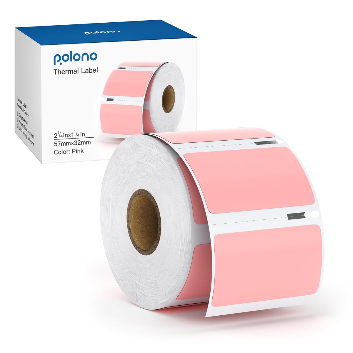 Polono 2.25   X1.25    Direct Thermal Label, Perforated Sticker Labels For Address, Upc Barcodes, Adhesive Multipurpose Labels C