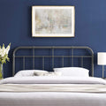 Modway Alessia Modern Farmhouse Metal Headboard, Full, Gray