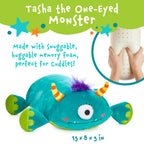 Memory Mates Tasha The One-Eyed Monster Memory Foam Pillow Plush,15    Stuffed Animal