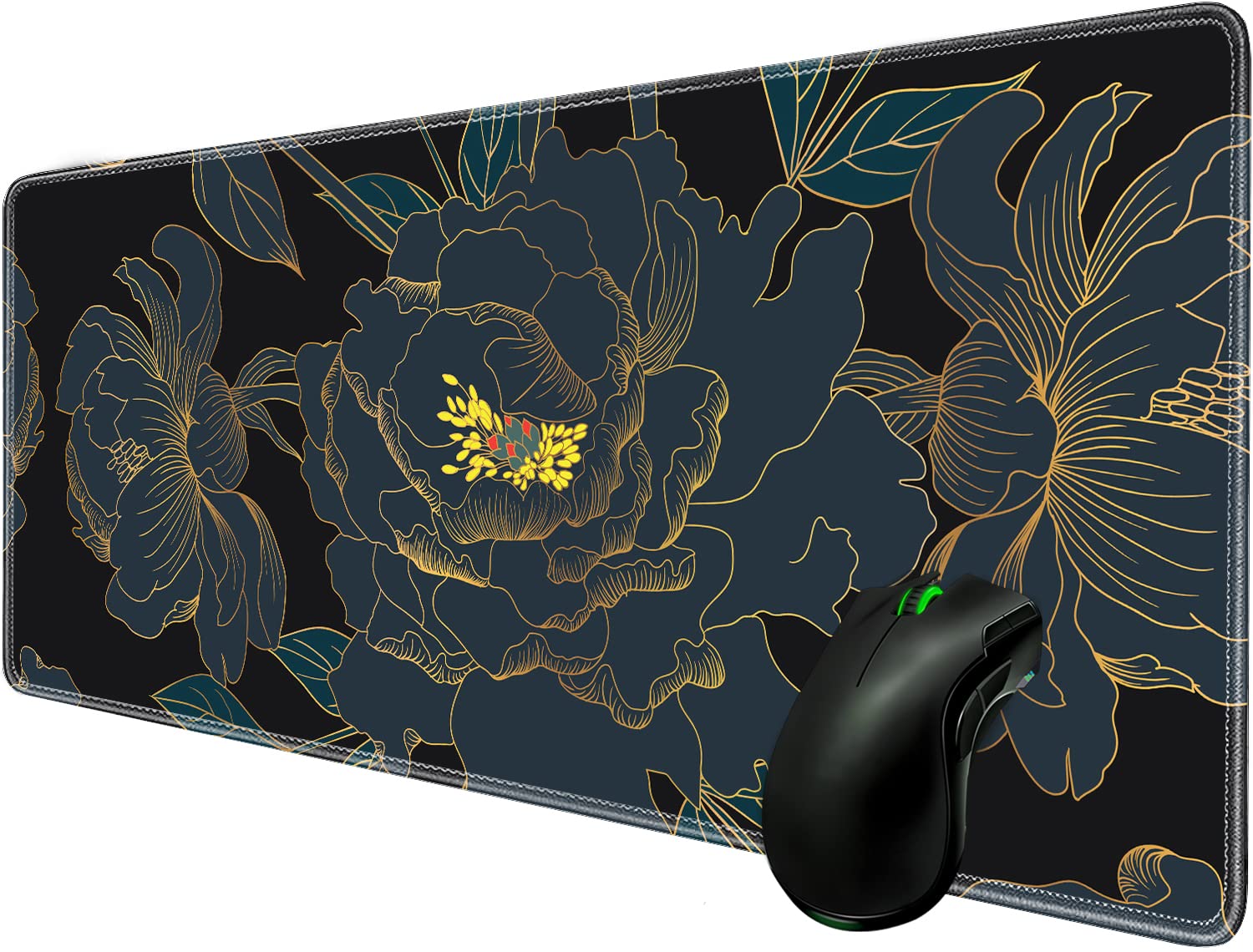 Amakoo Large Desk Pad Protector,Edge Stitched Mouse Pad,Non-Slip Laptop Desk Mat,Waterproof Desk Writing Pad For Office And Home