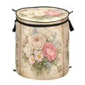 ALAZA 50 L Popup Laundry Hamper, Vintage Shabby Chic Pink Rose Floral Freestanding Collapsible Large Clothes Basket for Clothes