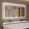 ISTRIPMF 72x40 Inch LED Bathroom Mirror with Lights, Backlit and Front Lighted Bathroom Mirrors for Wall, Anti-Fog Dimmable Memo