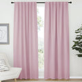 Nicetown Blackout Curtain Panels Window Draperies - (Greyish Blue Color) 52X84 Inch, 2 Pieces, Insulating Room Darkening Blackout Drapes For Bedroom